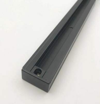 120V 4 Foot H Track With Mounting Hardware,3 Wire Single Circuit,  Matte Black