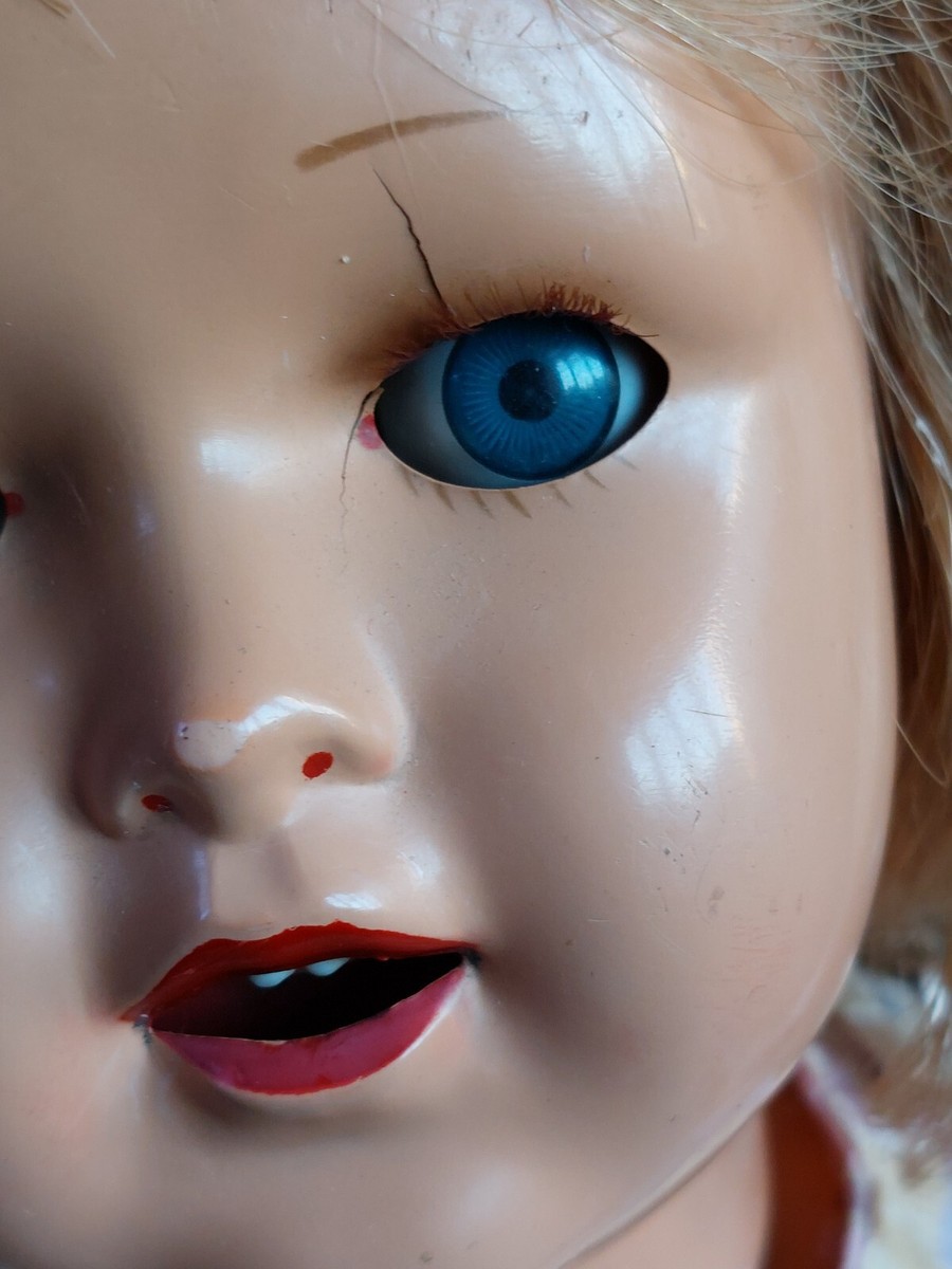 Poupée Raynal 40 Cm, Yeux Riboulants, Vintage Française, Fille