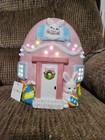 Mr Cottontail Easter Egg House Light Up Ceramic 10in Beautiful Easter Decor