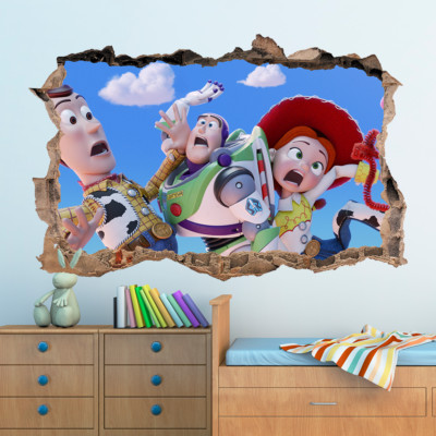 TOY STORY LOCH IN WANDAUFKLEBER AUFKLEBER TOY STORY DEKO KINDERZIMMER DEKO