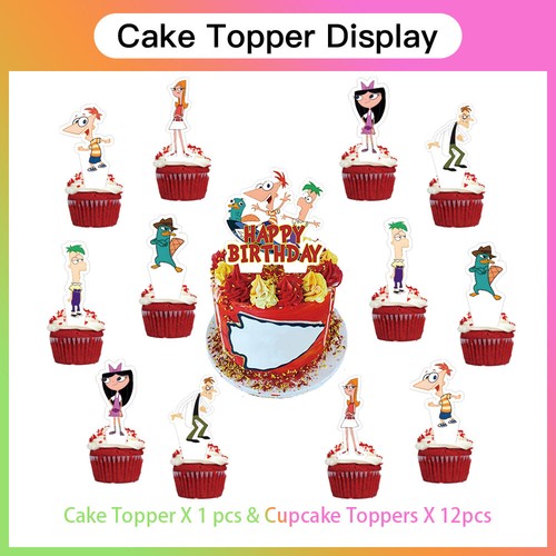 Phineas and Ferb Birthday Decor Party Supplies Set Balloons Cake Toppers Banner - Picture 5 of 7