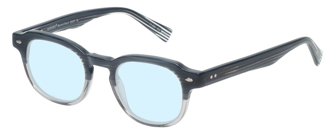 Bench Mark Blue Light Blocking Eyeglasses in Grey Fade Stripe 46mm