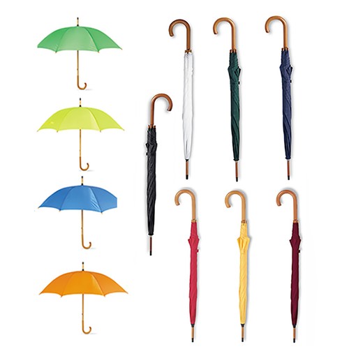 3 Paraguas de Boda MANGO DE MADERA TORCIDA 90cm Largo x 106cm MANUAL Novia BROLLY - Imagen 23 de 76
