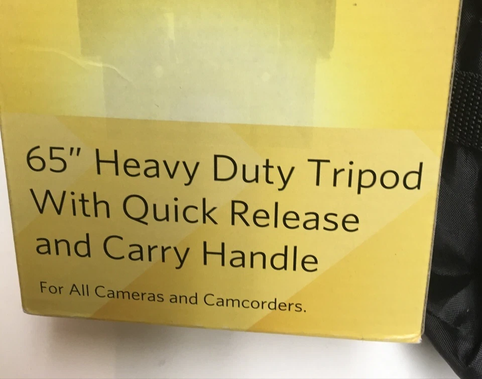 kodak tr650 tripod black new in box 65" heavy duty w/ quick release+carry handle - Image 2 of 4