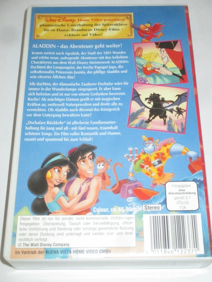 Walt Disney - Dschafars Rückkehr - VHS/Zeichentrick/Abenteuer/Holo - Bild 2 von 2