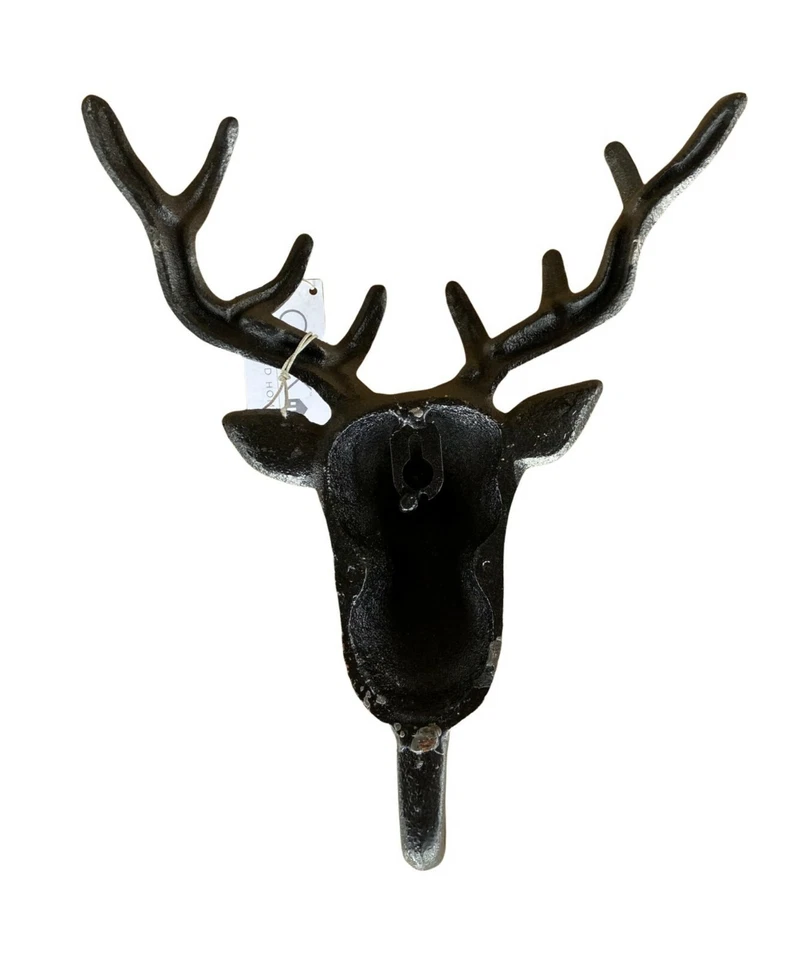 鹿头鹿角小屋旅馆男人洞穴壁钩铸铁CBK家用 — 第 2/4 张图片