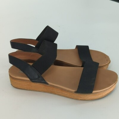 Steve Madden Agile Platform Strappy Sandals Black Brown summer