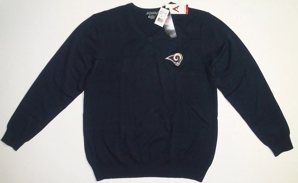 Men's NFL St. Louis Rams Antigua Ambassador Sweater Navy Blue Size Large - Изображение 2 из 4