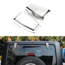 Chrome Tailgate Window Liftgate Glass Hinge Cover Trim For Jeep Wrangler Jk 07