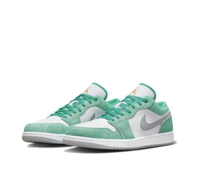 Nike Air Jordan 1 Low SE DN3705-301 New Emerald Taxi White Men DS