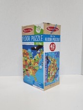 Melissa  Doug 42 Large Piece USA MAP Floor Puzzle Age 3 Geography Learn School