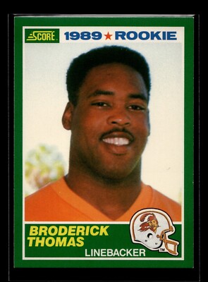 1989 Score #245 Broderick Thomas RC (EX)(FTB)