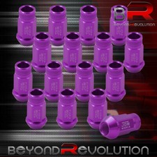 Jdm 16pc Purple Wheel Rim Lug Nut M12x1.5mm Pitch Thread Open Extended Aluminum
