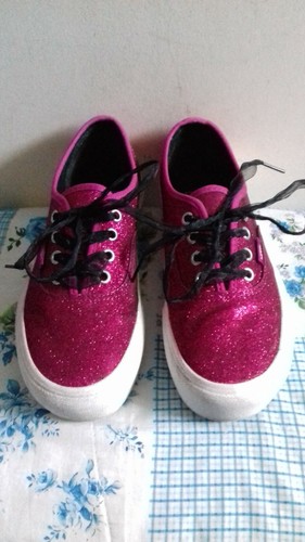 pink glitter trainers