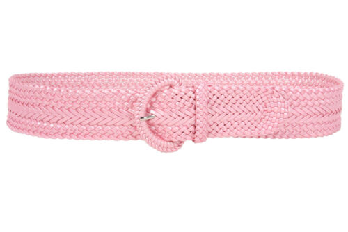 2 Inch Wide Hand Made Soft Metallic Woven Braided Round Belt - Picture 2 of 47