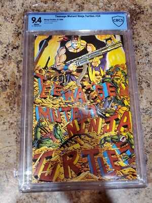 TEENAGE MUTANT NINJA TURTLES #34 CBCS 9.4 MIRAGE TMNT GRADED BEAUTIFUL SPLINTER