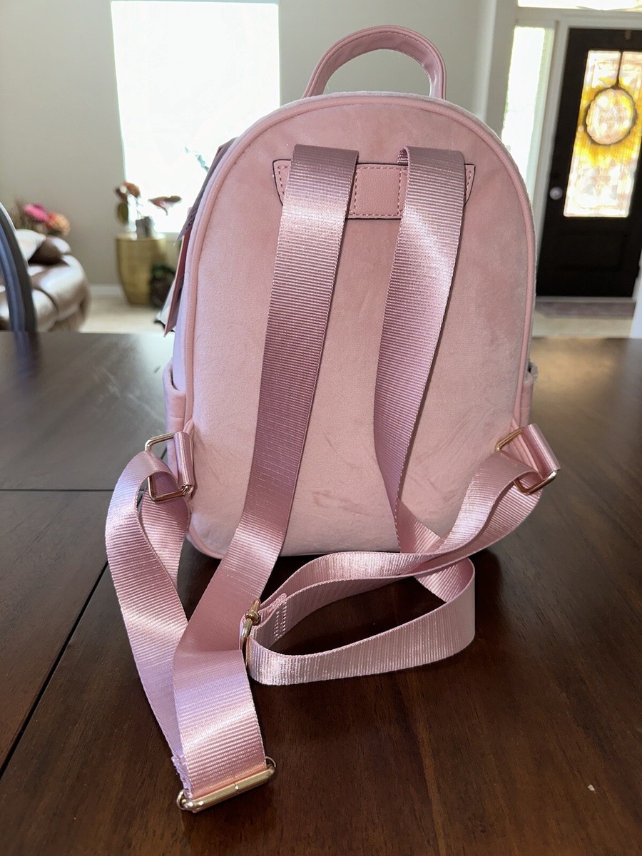 WOW! Juicy Couture Pink Diamond Velour Heritage Backpack Y2K  display picture 2