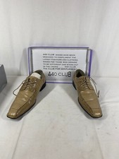 440 Club Men's Dress Shoes Size 9 Oyster Faux Snake Skin Lace Up Cap Toe