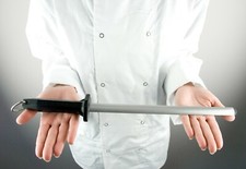 12" DIAMOND SHARPENING STEEL BY DOLOMITEN INOX - GERMAN MADE