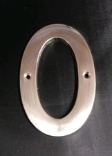 Wall Mount Mailbox Post Satin Nickel 4" House Numbers Address 0 - 9 Letter A-F