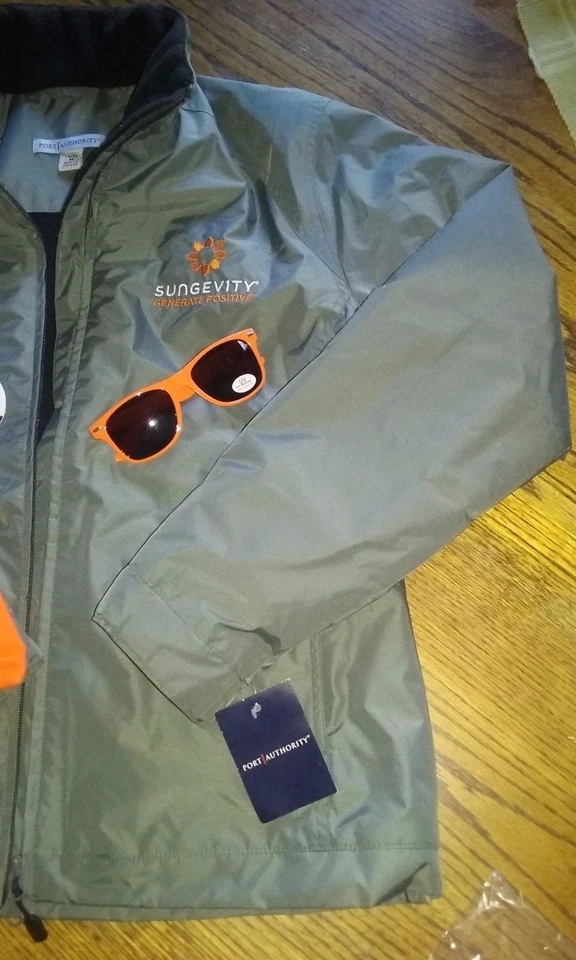 NWT Water/Wind Proof PORT AUTHORITY Jacket, Zip Front, Fleece Lined Port Pocket - Image 2 of 4