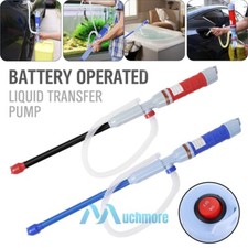 Battery Powered Electric Fuel Transfer Siphon Pump Gas Oil Water Liquid 2.2 GPM