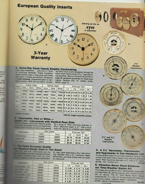 1988 Klockit Fall Catalog clock kits prices parts vtg brochure Pocket
