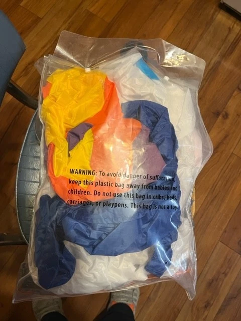 Disfraz de unicornio inflable adulto talla única 90" ventilador a pilas Foto 4 de 4