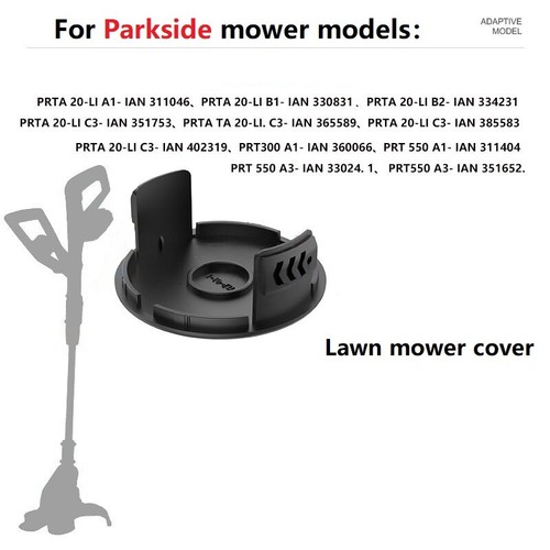 Für-Parkside Akku-Rasentrimmer PRT550 A1/B2/C3 Spulendeckel Deckel AH - Bild 3 von 4