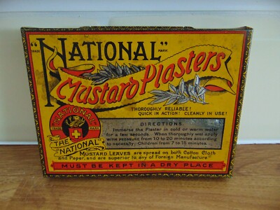 ANTIQUE TIN - THE NATIONAL MUSTARD PLASTERS TIN