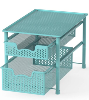 Simple Houseware Stackable 2 Tier Sliding Basket Organizer Drawer