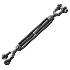 1  Jaw/Jaw Turnbuckle for Wire Rope Cable, 5/8" x 12" 