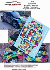 DECALS 1/24 REF 2448 SKODA FABIA COVI RALLYE MONTE CARLO 2022 WRC RALLY