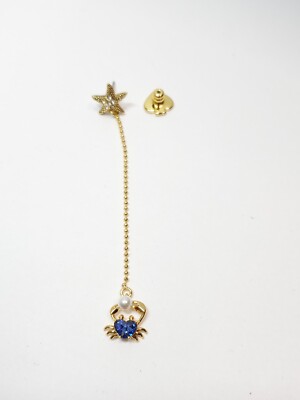 【kate spade】国内即発★ sea star crab linear earrings ★ Kate Spade Sea Star Crab Linear Earrings in Blue Multi