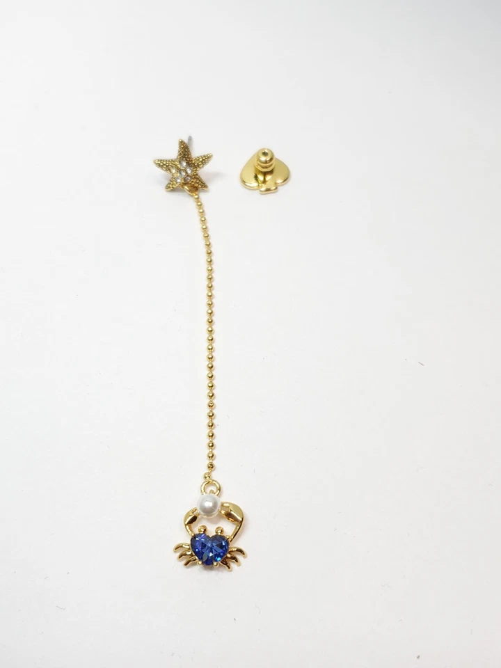 Pendientes lineales Kate Spade Sea Star Cangrejo en azul múltiple (k6783) Foto 2 de 4