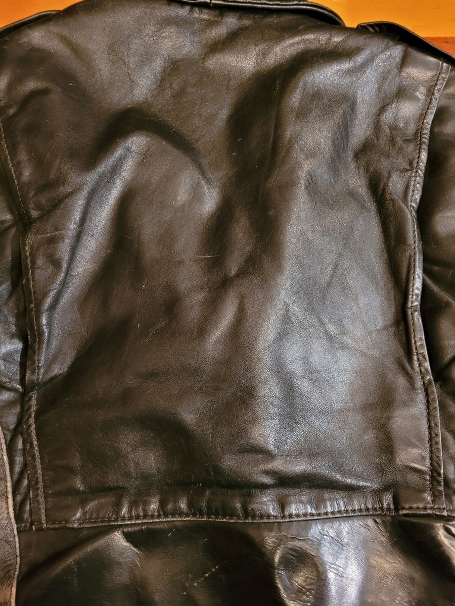 Vtg 50s or 60s Brooks Leather Motorcycle Jacket Grunge Biker