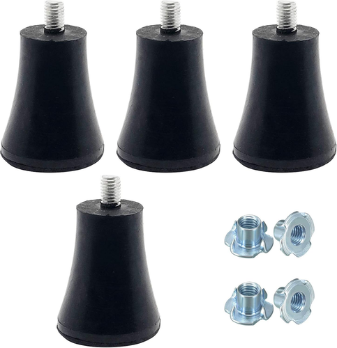 4Set Rubber Furniture Pads Feet with T-Nut,2Inch Height Risers,Large Extra Tall - Picture 9 of 12