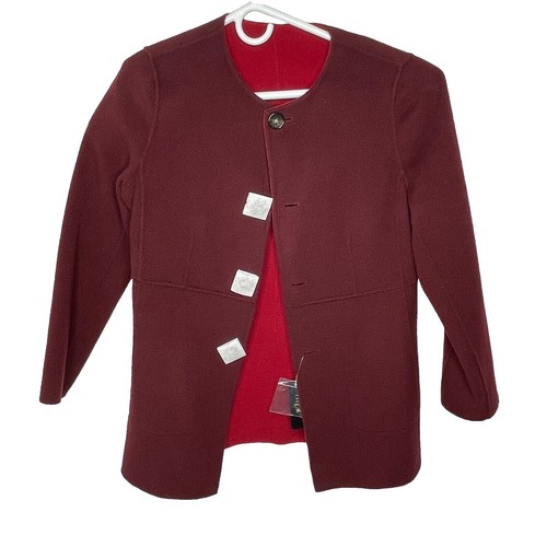 Veste Talbots Rouge Taille 8P - Blazer Casual Vintage - État Excellent - Fermeture Boutons
