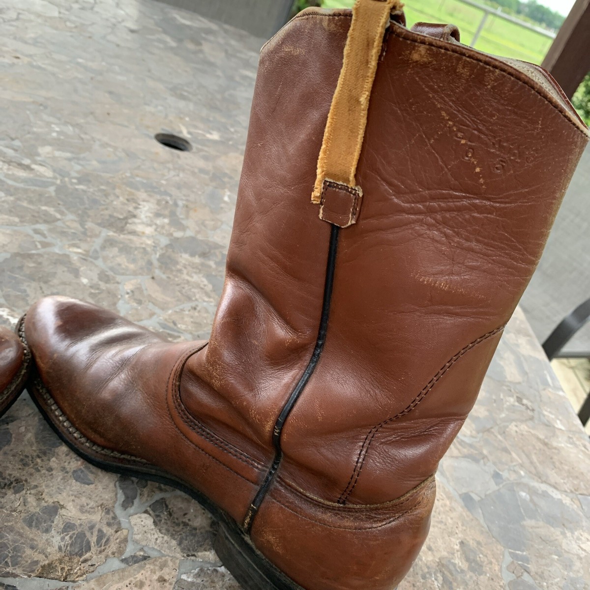 Bottes Cowboy Vintage Red Wing Pecos 26030 - Marron Cuir - Taille US 10D (EU 43.5) - Occasion