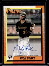 2025 Topps Nick Yorke 1990 Baseball Auto Autograph RC Rookie #90B2-NY Pirates