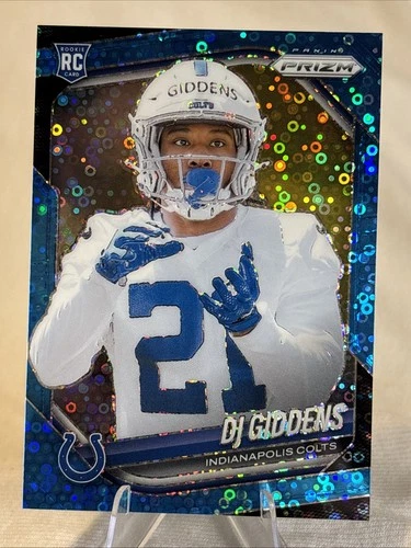2025 Panini Prizm No Huddle DJ Giddens RC Blue Disco Prizm /125 - Colts