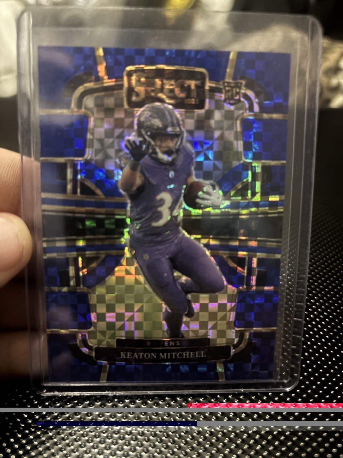 2023 Panini Select - Concourse Keaton Mitchell #10 Blue Prizm /199 (RC)