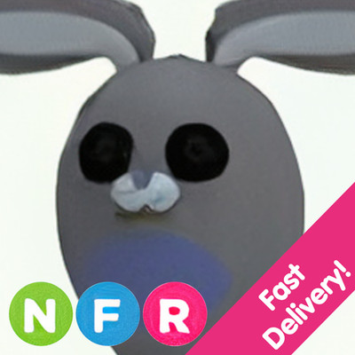 Ghost Bunny   Neon Fly Ride NFR   US Seller Adopt From Me Today