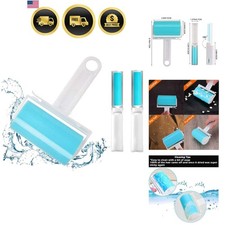 Sticky Lint Roller 3 Pack, Reusable Washable Lint Roller Pet Hair Remover Inc...