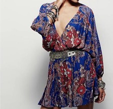 FREE PEOPLE Women's Dress High Plains Printed Size S Boho Floral
