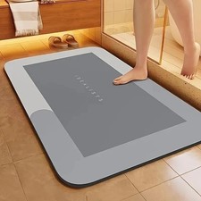Image of Super Absorbent Floor Mat Soft Quick-Drying Non-Slip Diatom Mud Bath Floor Mat