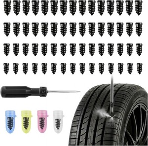 2026 Upgraded 60PCS Screw in Tire Plugs Self Service Tire Plugs Kit with Screwdr