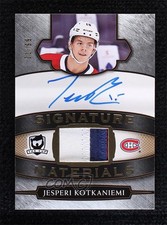2018-19 Upper Deck The Cup Signature Materials 21/99 Jesperi Kotkaniemi Auto a2v