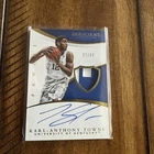 Karl-Anthony Towns Kentucky Patch Auto Immaculate Collection 37/99 2015 Panini