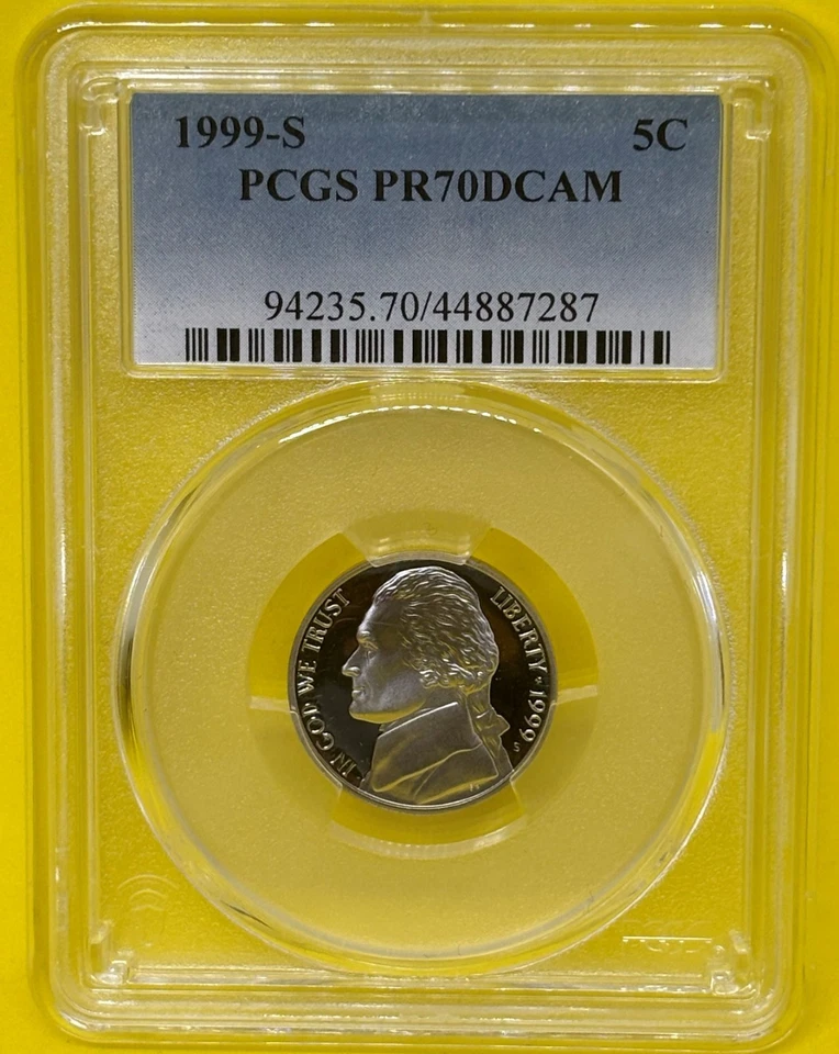 1999 S Jefferson Nickel PCGS PR70DCAM - Image 3 of 4